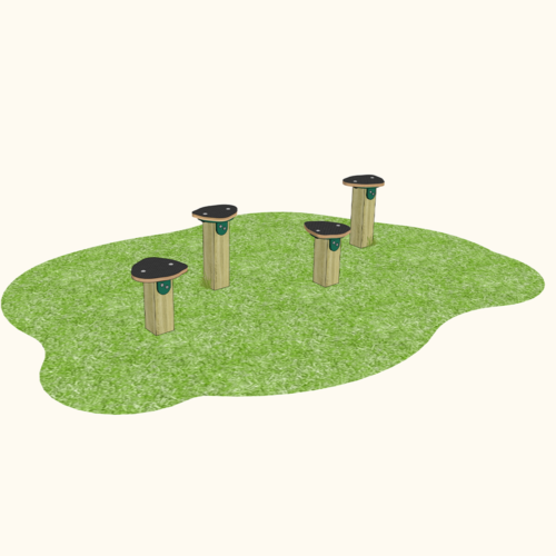 Playground Trim Trials Stepping Logs