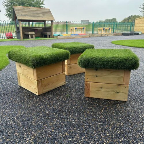 Outdoor Playground Grass Seating Stools