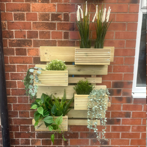 Outdoor Wooden Wall Mounted Nature Planter