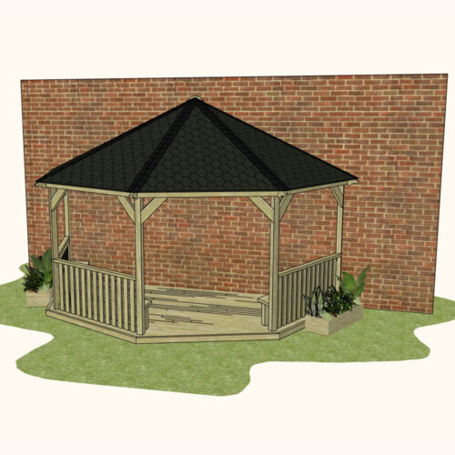Half 6x6 Outdoor Classroom (Wall Facing)