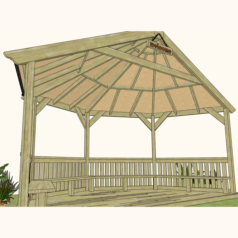 Half 6x6 Shelter (With perimeter fence) Image 3