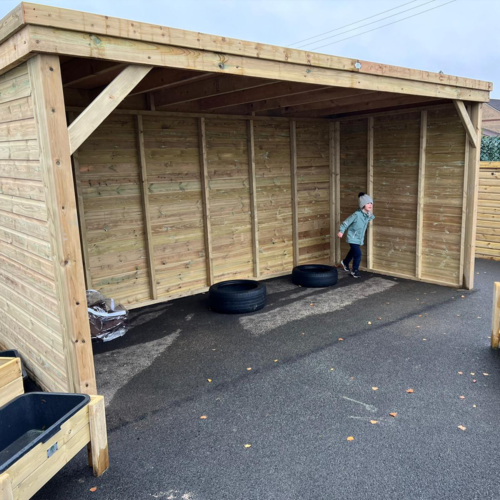 Open Facing Playground Shelter