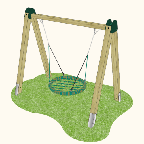 Square Timbers Basket Swing - Congo