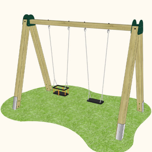 Square Timbers Cradle & Flat Swing - Thames