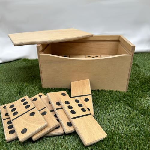 Large Wooden Indoor Dominoes Set