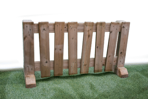 Freestanding Wonky Wooden Fence (Set of 4)