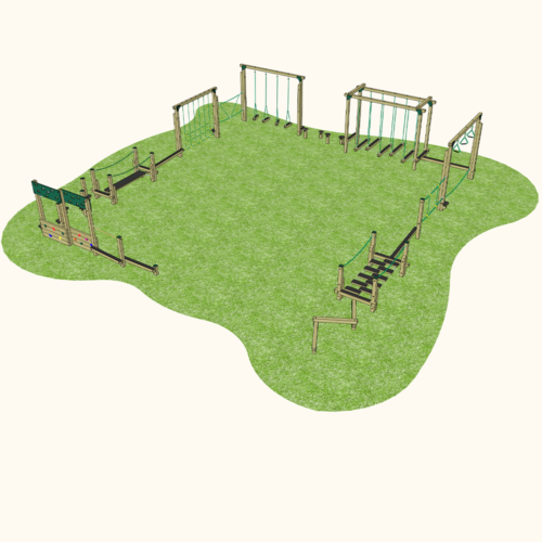 Playground Square Shaped Trim Trail - Sagano (16 Set)