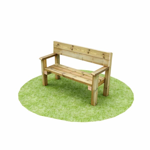 Park Bench with Armrests